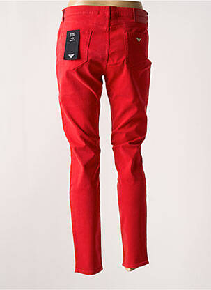 Pantalon slim poches rouge EMPORIO ARMANI femme