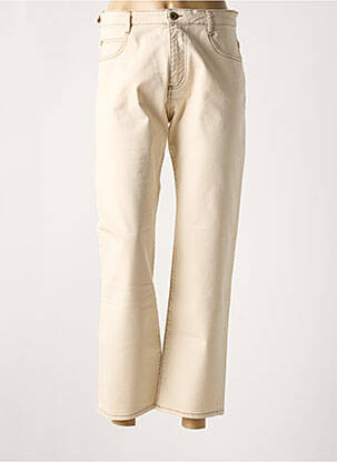 Pantalon droit fermeture zippée sous rabat boutonné beige SESSUN femme