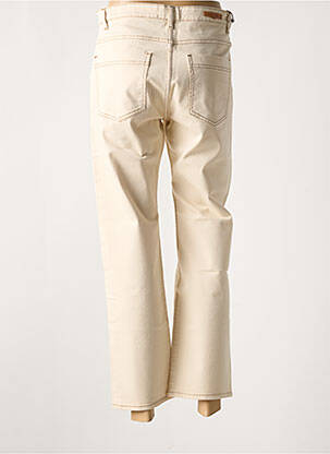 Pantalon droit fermeture zippée sous rabat boutonné beige SESSUN femme
