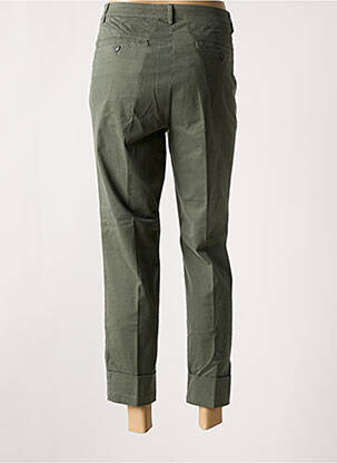 Pantalon 7/8 fermeture zippée sous rabat boutonné vert CLOSED femme
