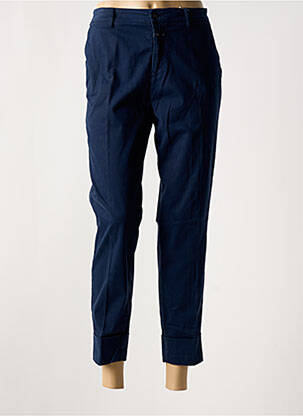 Pantalon 7/8 fermeture zippée sous rabat boutonné bleu CLOSED femme