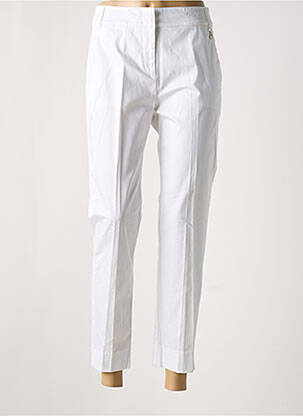 Pantalon 7/8 fermeture zippée sous rabat avec crochet blanc PENNYBLACK femme