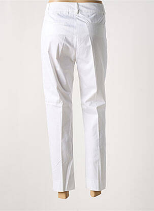 Pantalon 7/8 fermeture zippée sous rabat avec crochet blanc PENNYBLACK femme