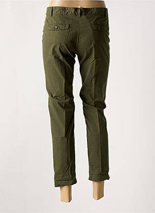 Pantalon 7/8 fermeture zippée sous rabat boutonné vert HARTFORD femme