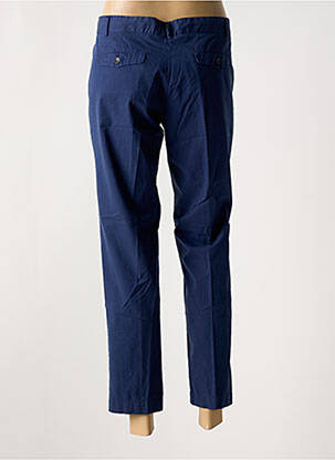 Pantalon 7/8 fermeture zippée sous rabat boutonné bleu HARTFORD femme