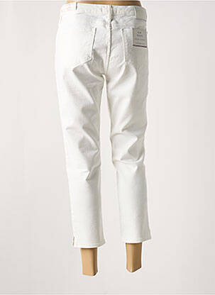 Pantalon 7/8 fermeture zippée sous rabat boutonné blanc TOMMY HILFIGER femme