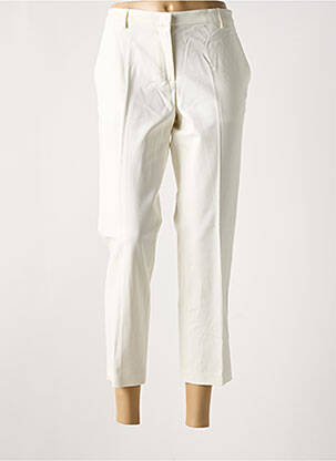 Pantalon 7/8 fermeture zippée sous rabat avec crochet blanc ARMANI femme