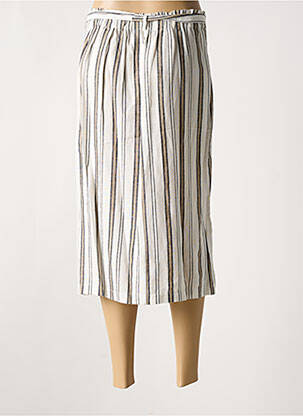 Jupe mi-longue coupe droite beige SIGNE NATURE femme