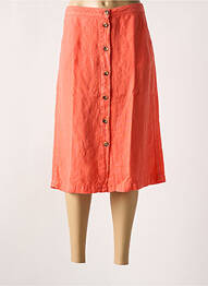 Jupe mi-longue coupe évasée orange SIGNE NATURE femme