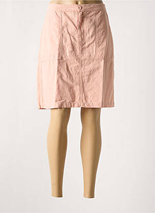 Jupe mi-longue coupe droite rose INDI & COLD femme