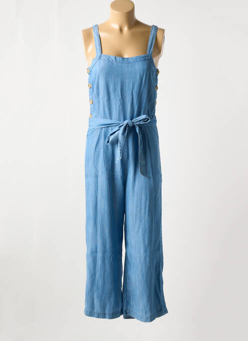 Combi-pantalon poches fines bretelles bleu INDI & COLD femme