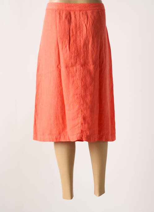 Jupe mi-longue coupe évasée orange SIGNE NATURE femme