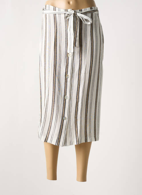 Jupe mi-longue beige SIGNE NATURE pour femme