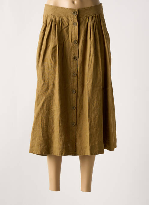 Jupe mi-longue beige ZYGA pour femme