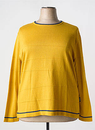 Pull coupe droite manches longues jaune CAPUCCINO femme