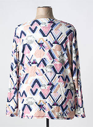Pull col v manches longues violet GEVANA femme