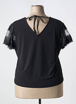 Top manches courtes manches courtes noir PAUL BRIAL femme