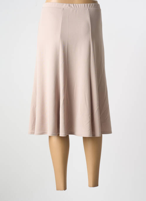 Jupe mi-longue beige GEVANA pour femme