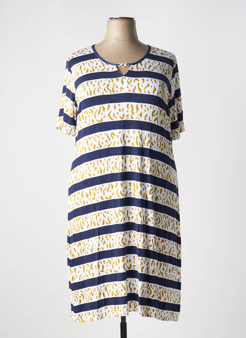 Robe mi-longue bleu MSN pour femme