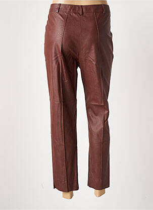Pantalon 7/8 taille à pinces taille normale marron ESTEL COLLECTION femme