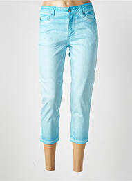 Pantacourt stretch taille normale bleu FRED SABATIER femme