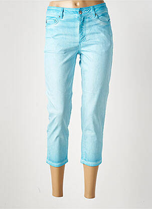 Pantacourt stretch taille normale bleu FRED SABATIER femme
