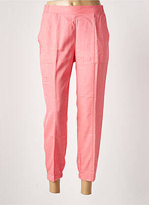 Pantalon 7/8 taille haute taille haute rose MASSANA femme