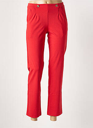 Pantalon 7/8 stretch taille normale rouge EAST DRIVE femme