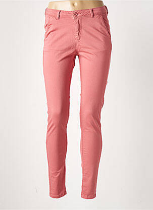 Pantalon chino taille basse taille basse rose LE TEMPS DES CERISES femme