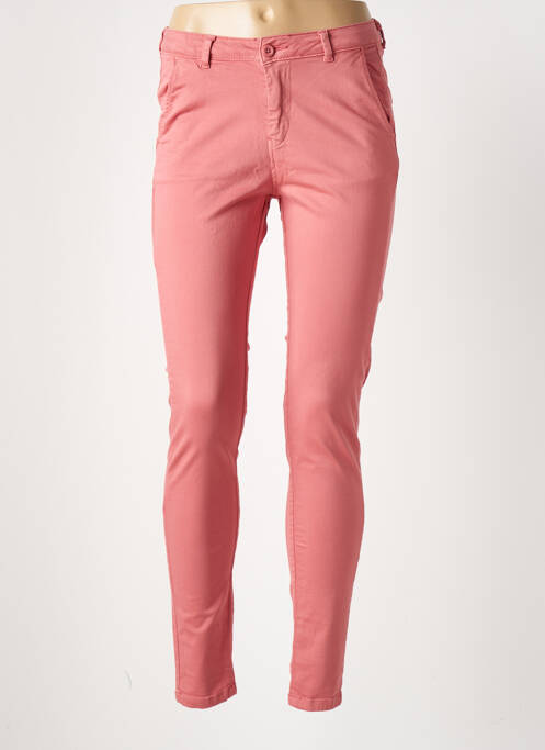 Pantalon chino rose LE TEMPS DES CERISES pour femme