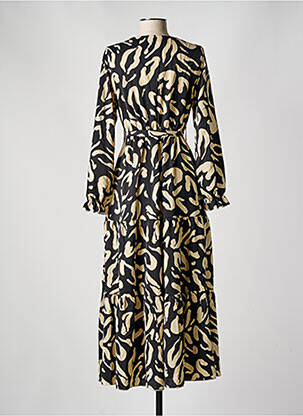 Robe longue manches longues manches longues noir NO AGE femme