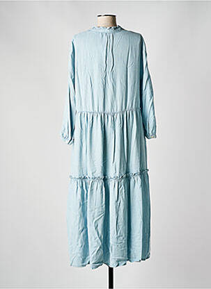 Robe longue manches longues manches longues bleu OUI femme