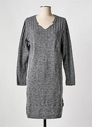 Robe pull coupe droite manches longues gris CAPUCCINO femme
