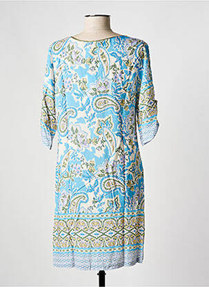 Robe courte manches courtes manches courtes bleu MSN femme