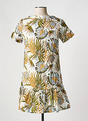 Robe courte coupe évasée manches courtes vert J&JOY femme