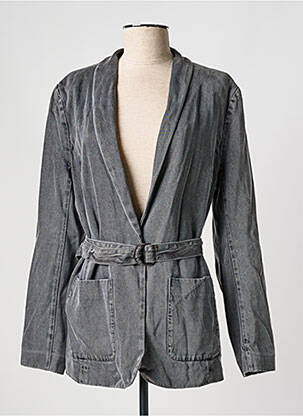 Blazer col châle gris LE TEMPS DES CERISES femme