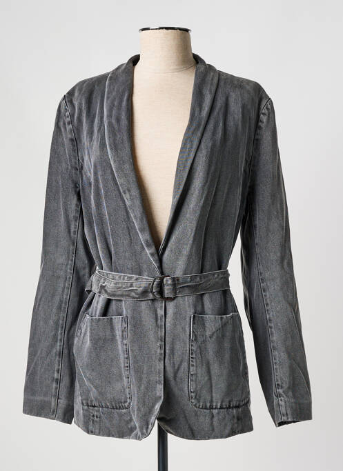 Blazer col châle gris LE TEMPS DES CERISES femme