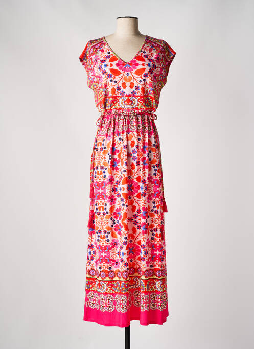 Robe longue rose OUI pour femme