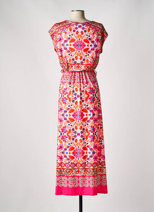 Robe longue rose OUI pour femme