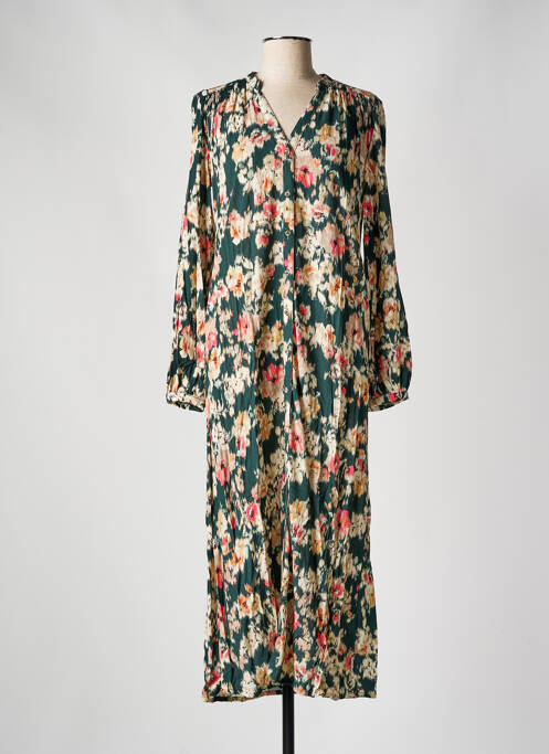 Robe longue vert KANOPE pour femme