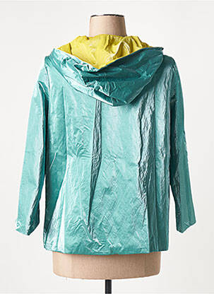 Coupe-vent fermeture zippée sur le devant a capuche bleu EDAS femme