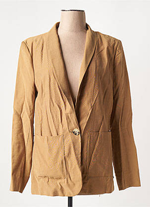 Blazer col châle marron LE TEMPS DES CERISES femme