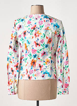 Veste casual col rond blanc 7 SEASONS femme