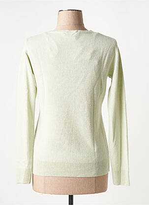 Pull tissage chiné manches longues vert FELINO femme