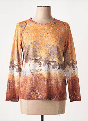 T-shirt manches longues manches longues jaune CAPUCCINO femme