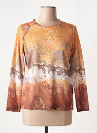 T-shirt manches longues manches longues jaune CAPUCCINO femme