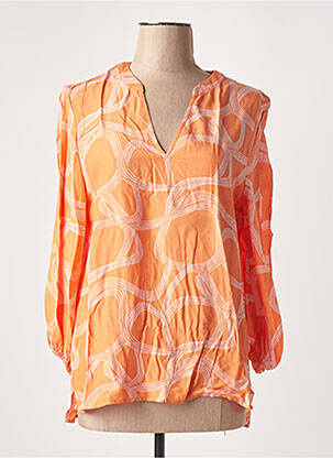 Blouse manches longues manches longues orange ETERNA femme