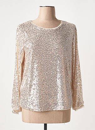 Top coupe fluide manches longues beige OUI femme