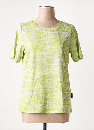 T-shirt stretch manches courtes vert CAPUCCINO femme
