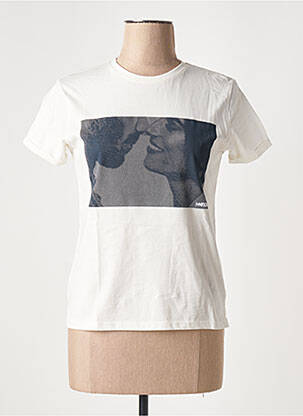 T-shirt sérigraphie manches courtes beige MEXX femme